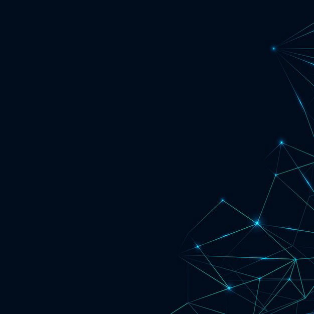 Blue polygon dark background square social template vector 53876 170115